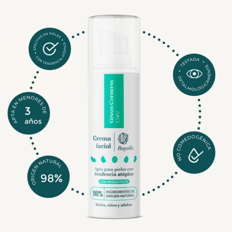GREEN CORNERSS Crema facial para pieles con tendencia atópica