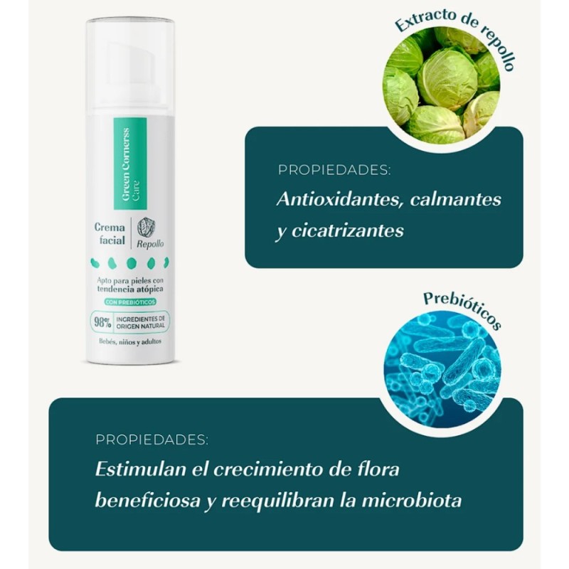 GREEN CORNERSS Crema facial para pieles con tendencia atópica