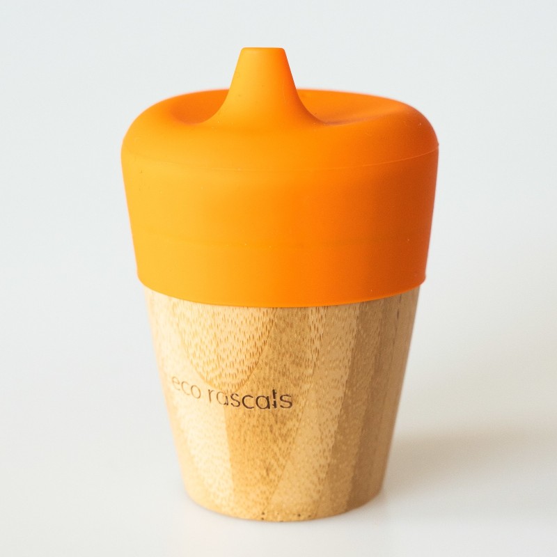ECO RASCALS Vaso de bambú con tapa y boquilla de aprendizaje