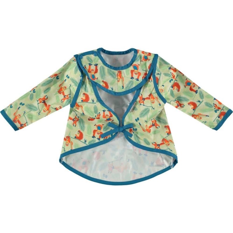 POPIN Babero con mangas impermeable Orangután