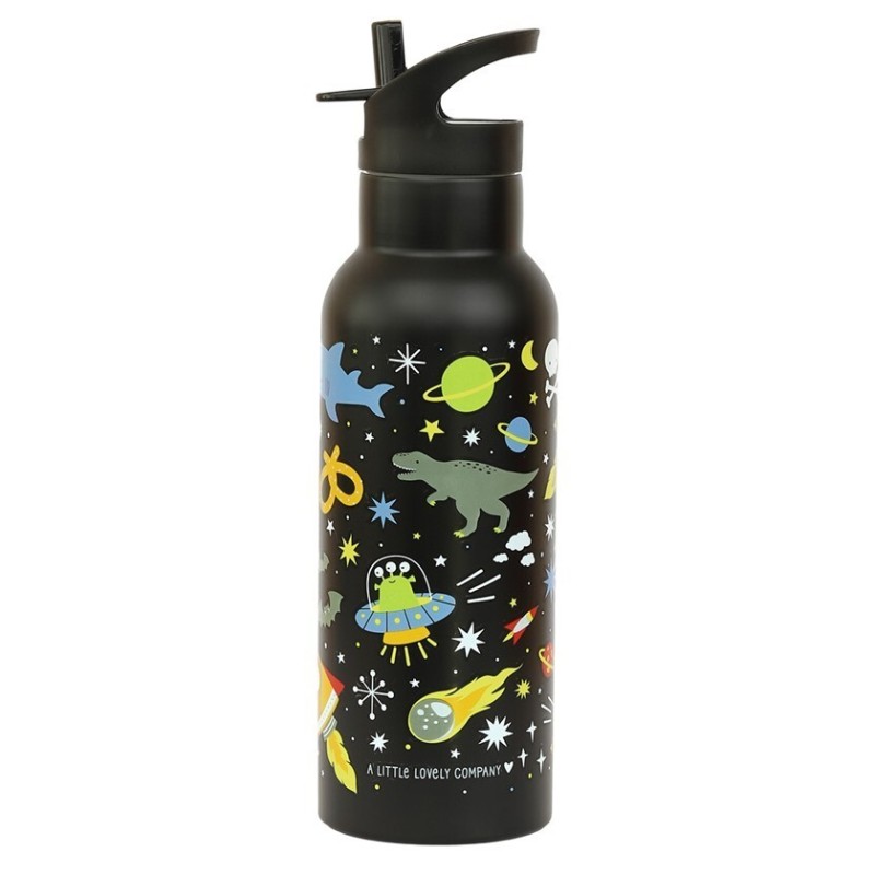 A LITTLE LOVELY COMPANY Botella acero inoxidable Galaxia