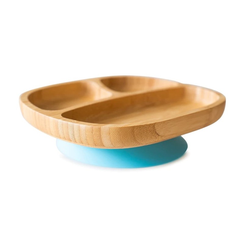 ECO RASCALS Plato de bambú con ventosa con compartimentos
