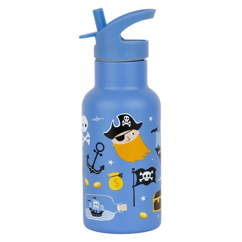 A LITTLE LOVELY COMPANY Botella acero inoxidable Piratas