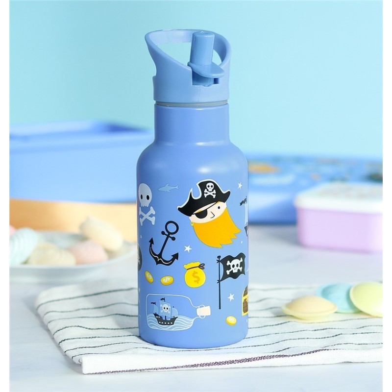 A LITTLE LOVELY COMPANY Botella acero inoxidable Piratas