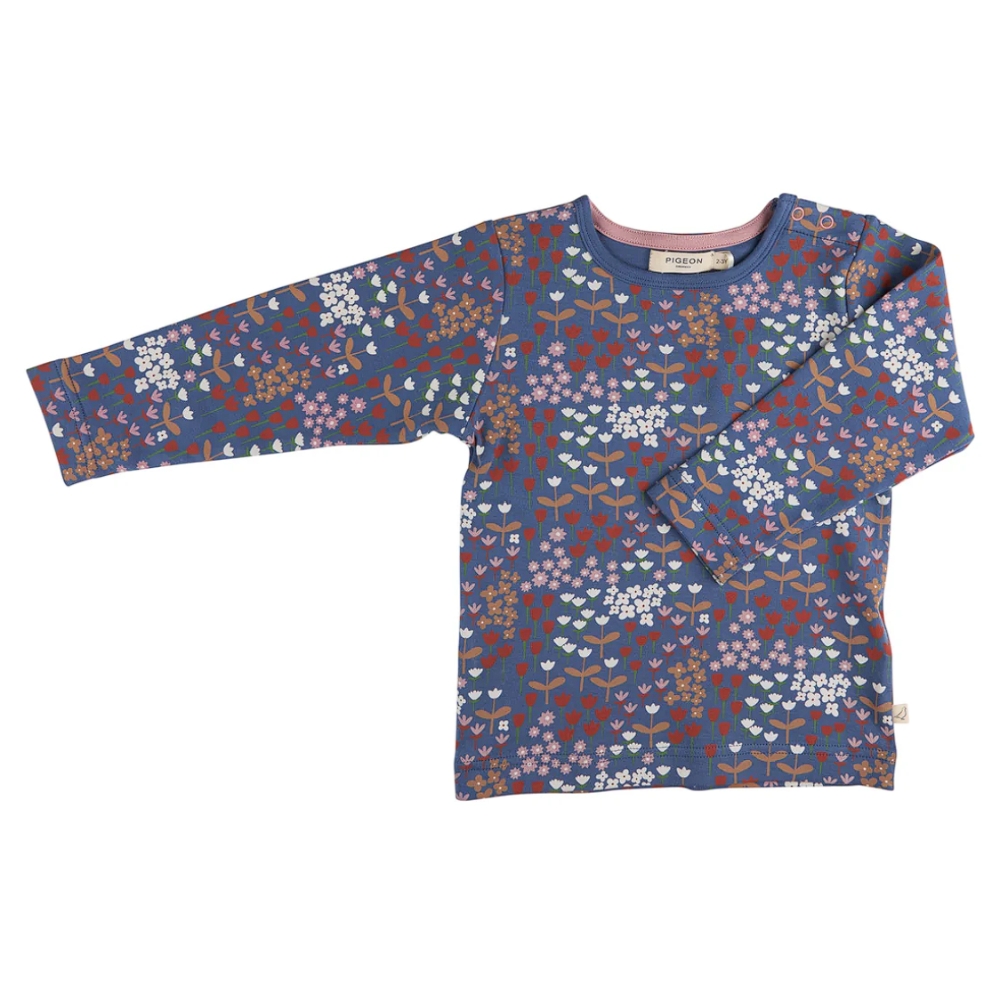 PIGEON Organics Camiseta - Meadow blue night