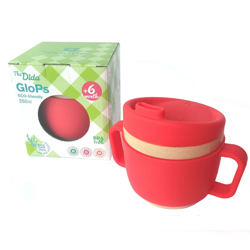 THE DIDA Taza de aprendizaje Glops - Roja