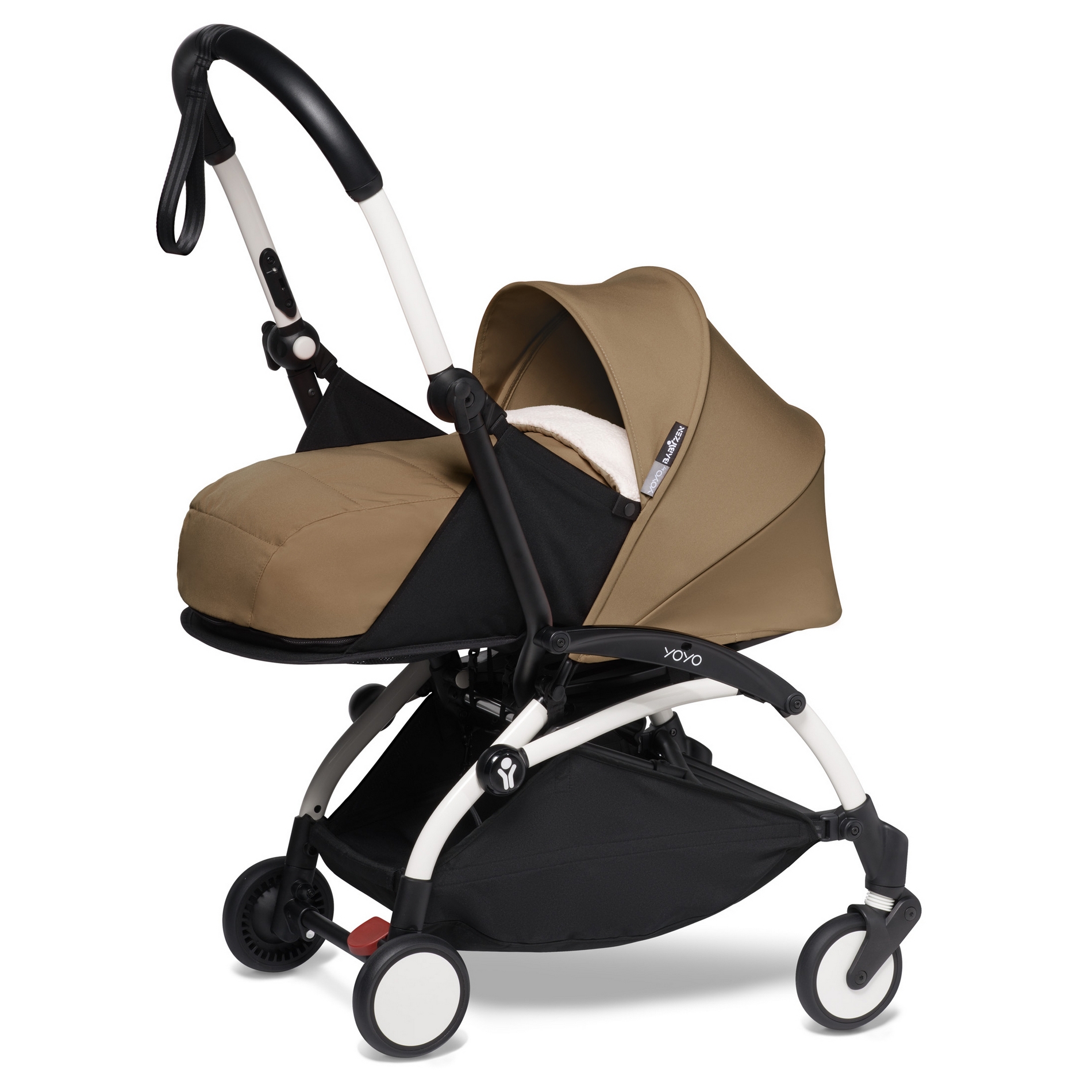 Cochecito Yoyo Babyzen chassis Blanco, capazo Toffee