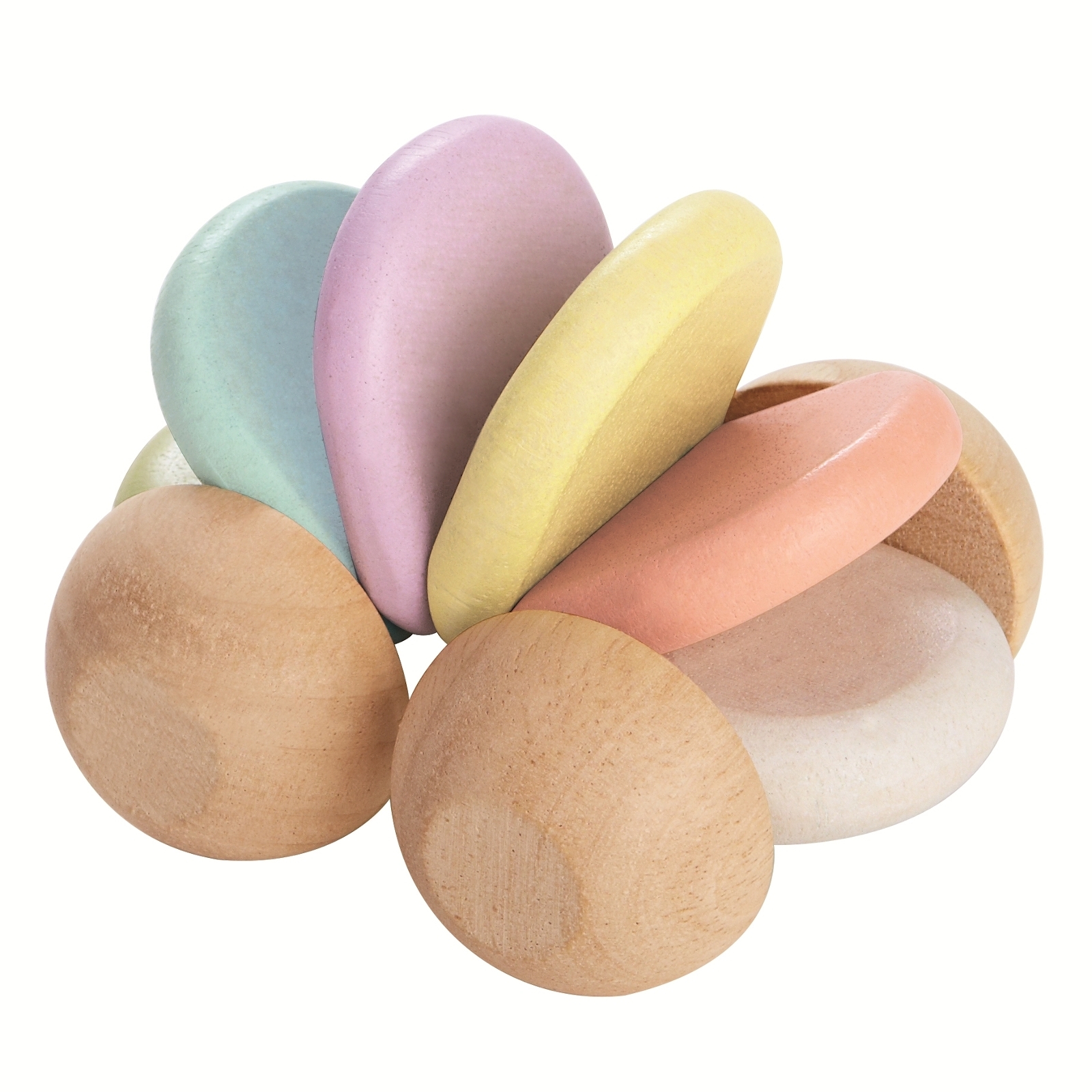 PLANTOYS Coche de madera para bebés - Colores pastel