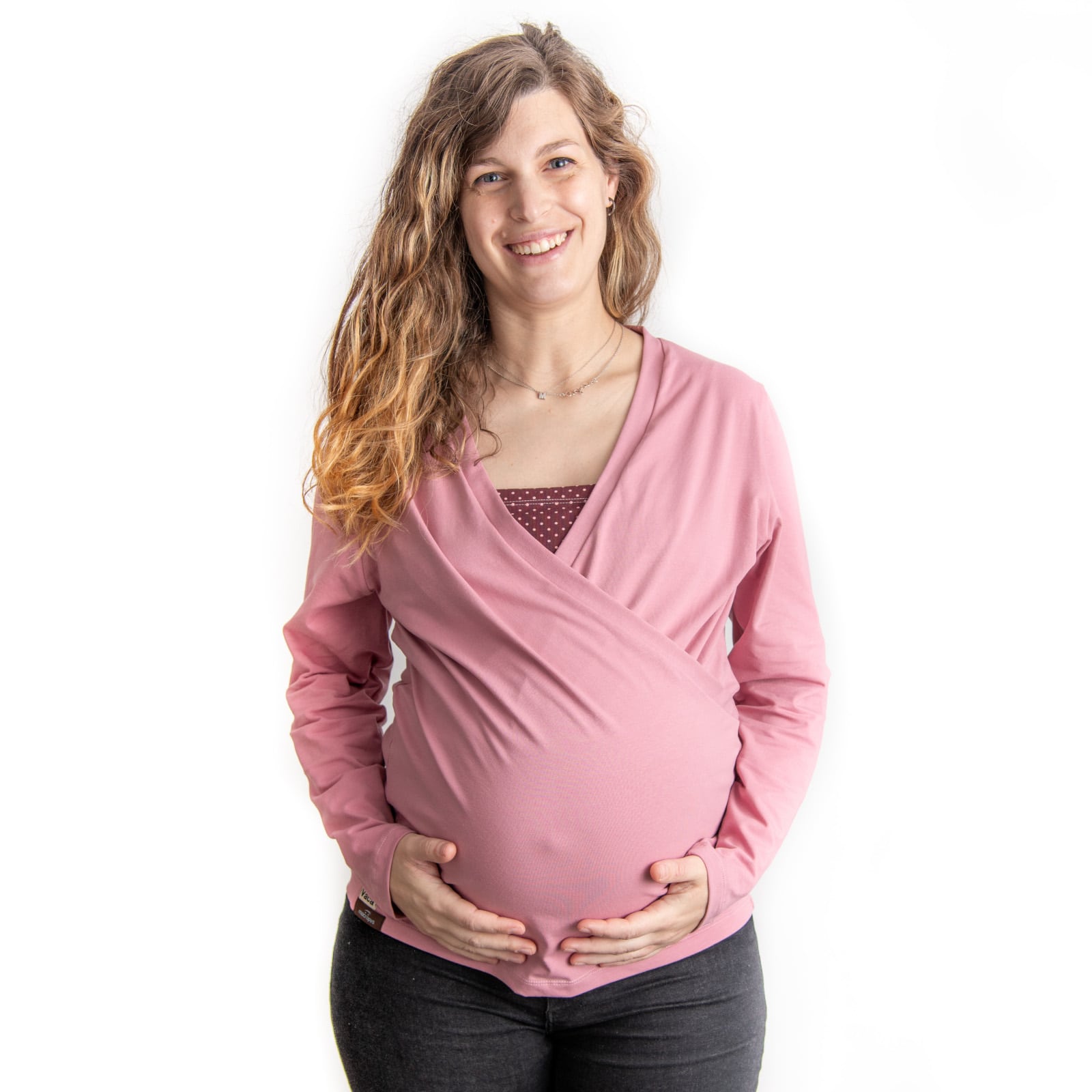 vida Caprichoso doce MA&MA Camiseta de Lactancia y Embarazo - Rosa