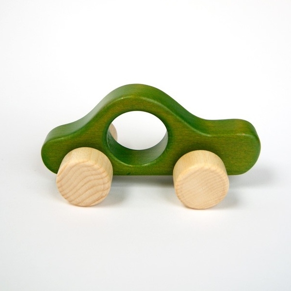 LUDOJOC Coche pequeño de madera - Verde